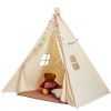VEVOR Kids Play Tent, Teepee Tent for Kids 1-5 Years Old, Tent for Kids with Windows for Indoor and Outdoor