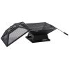 Wood Burning Portable Fire Pit, Outdoor Firepit with Cooking BBQ Grill, Spark Screen, Poker for Backyard, Black