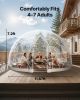 VEVOR Garden Dome Igloo, 12 x 7.2 ft Outdoor Clear Bubble Tent for 4-7 Person, Weatherproof Geodesic Dome Greenhouse with Window