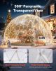 VEVOR Garden Dome Igloo, 12 x 7.2 ft Outdoor Clear Bubble Tent for 4-7 Person, Weatherproof Geodesic Dome Greenhouse with Window