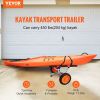 VEVOR Heavy Duty Kayak Cart, 450lbs Load Capacity, Detachable Canoe Trolley Cart with 12'' Solid Tires, Adjustable Width & Nonslip Support Foot