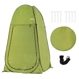 Camping Shower Tent 7FT Instant Level Up Privacy Tents, Portable Toilet Tent Outdoor Dressing Room, Foldable Camp Sun Shelter For Beach Fishing (Color: Green)