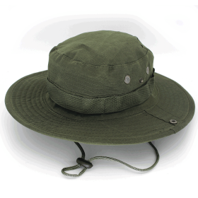 Military Wide Brim Boonie Bucket Hat (Option: Army Green)