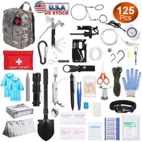 125 In 1 Survival Kit, Professional Survival Equipment, Equipment, Tools, First Aid Supplies, For SOS Emergency Tactical Hiking, Hunting, Disaste (Option: 125in1survival kit)