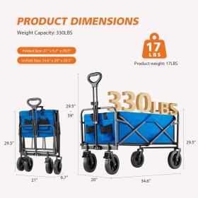 Foldable Carriage For Camping And Shopping (Option: Large sizeBU)