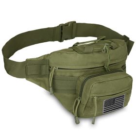 EDC Hunting Tactical Fanny Pack with USA Flag Patch (Option: Army Green)